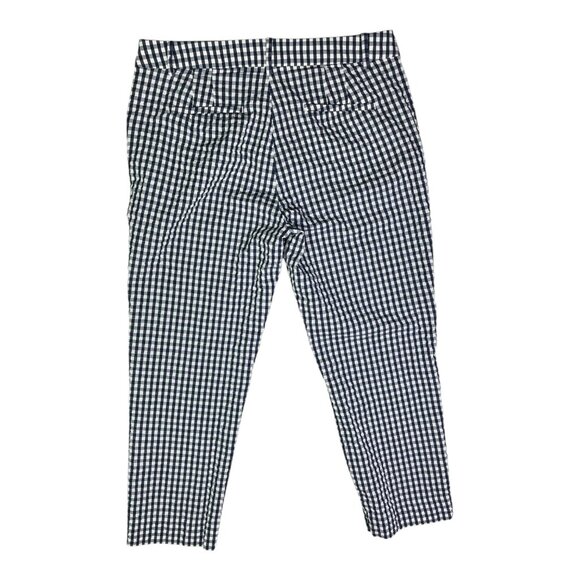 J. Crew Factory Size 8 Seersucker Crops Gingham Cotton H5191 - Picture 2 of 7